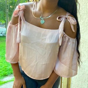 Satin Bardot Bow Top 🎀